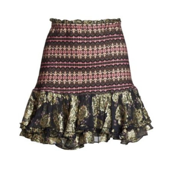 Hemant & Nandita Noor Georgette Mini Skirt